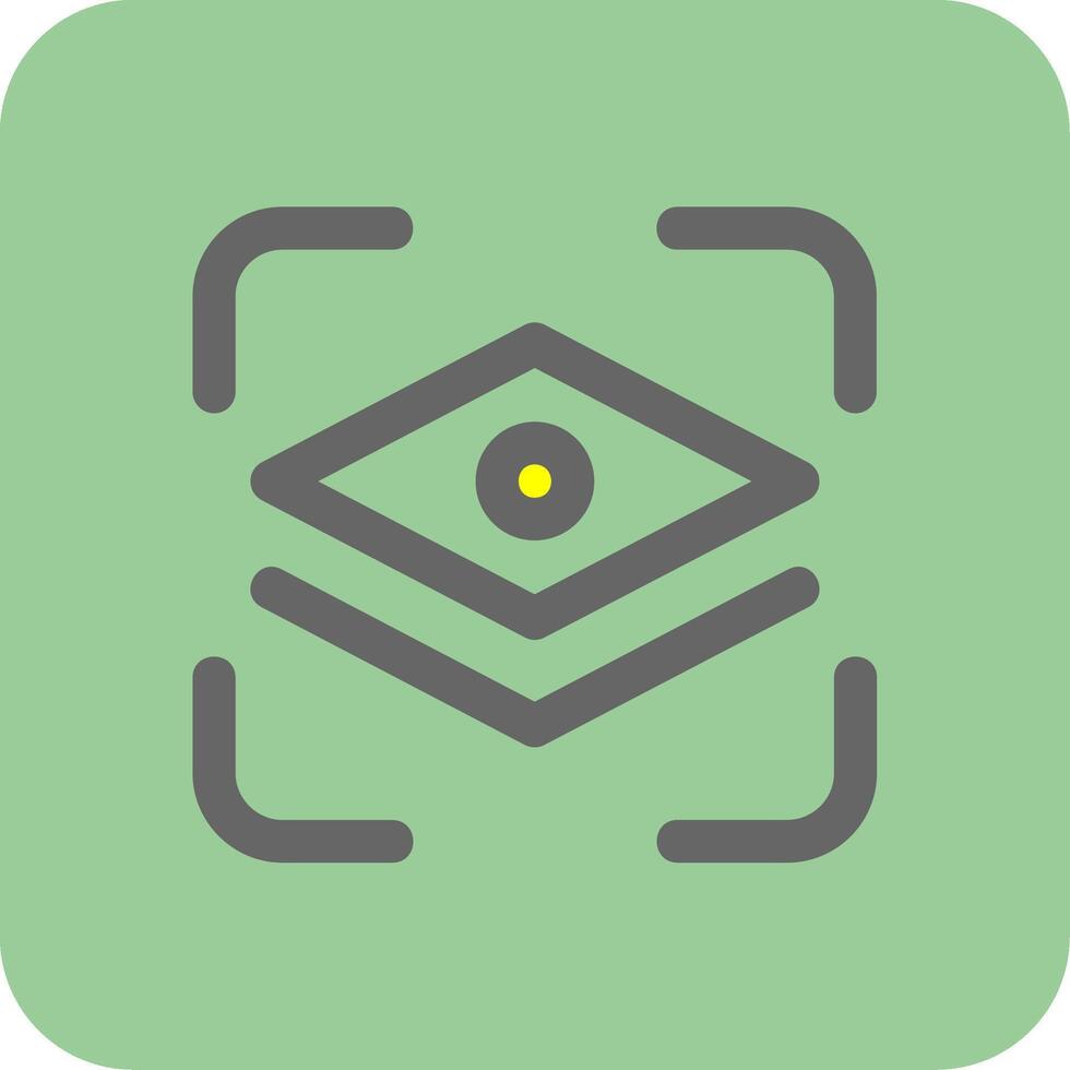 Layer mask Filled Yellow Icon vector