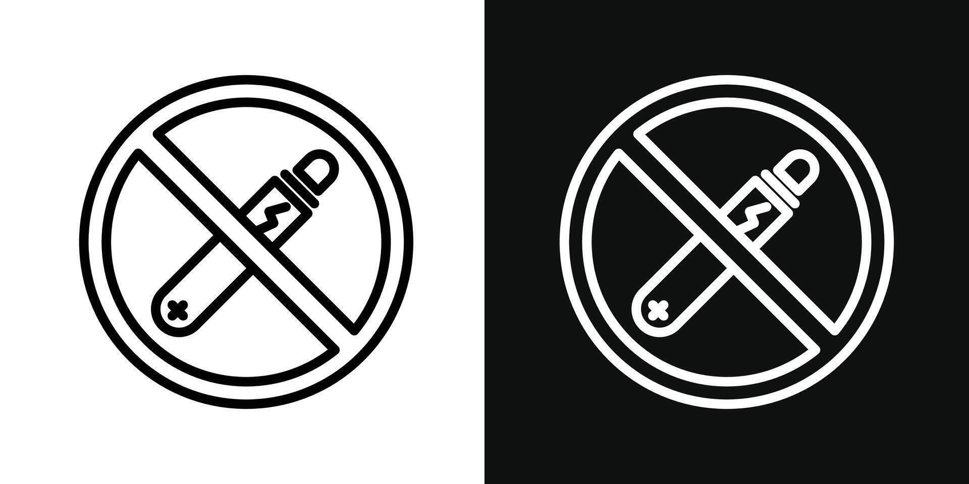 No vaping icon vector