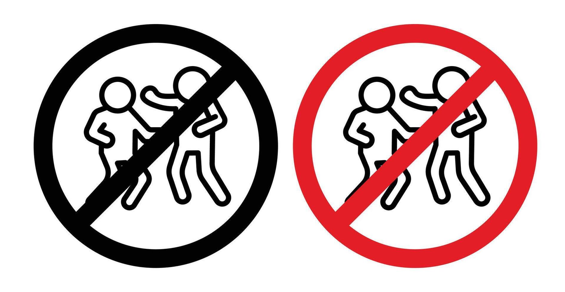 No fight sign vector