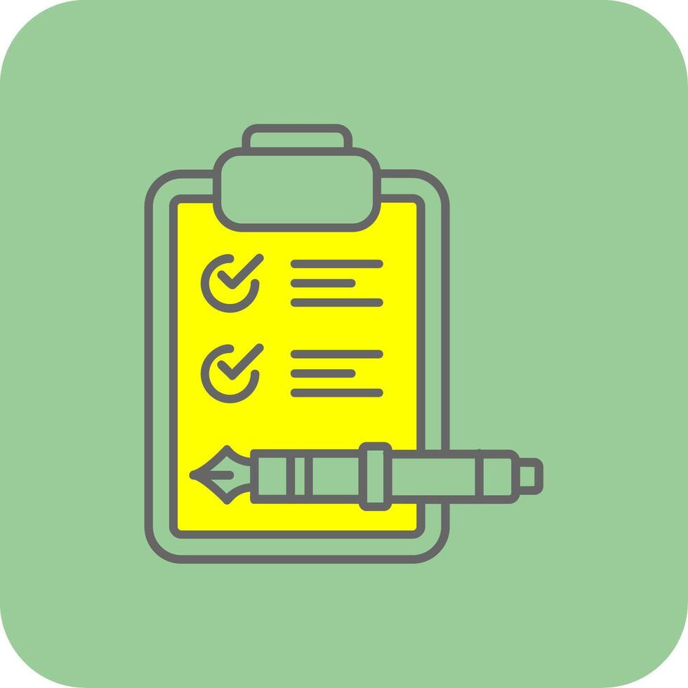 Check list Filled Yellow Icon vector