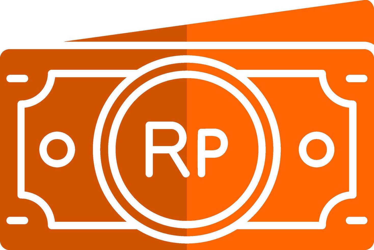 Indonesian rupiah Glyph Orange Circle Icon vector