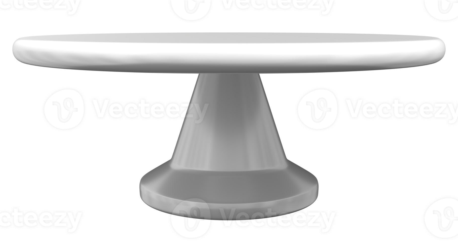 Porcelain cake stand. Modern cake stand. Empty cake stand. Dessert display podium. 3D render illustration png