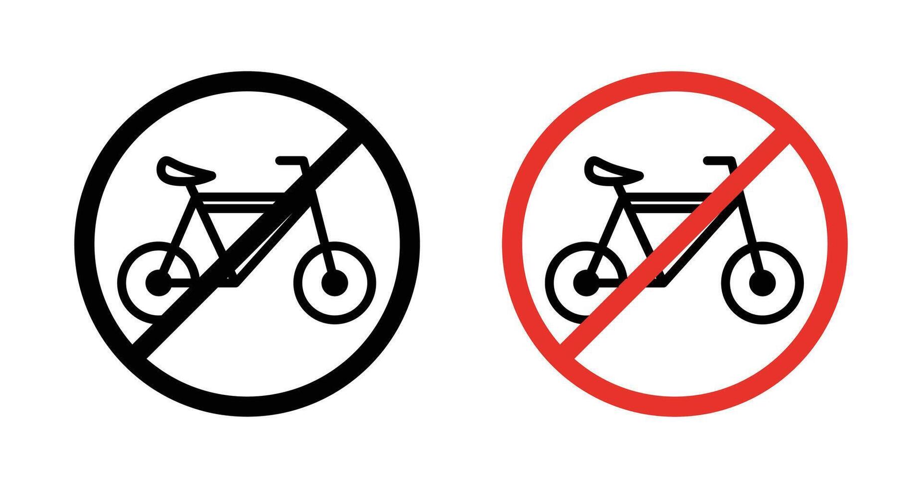 No bicycle sign vector