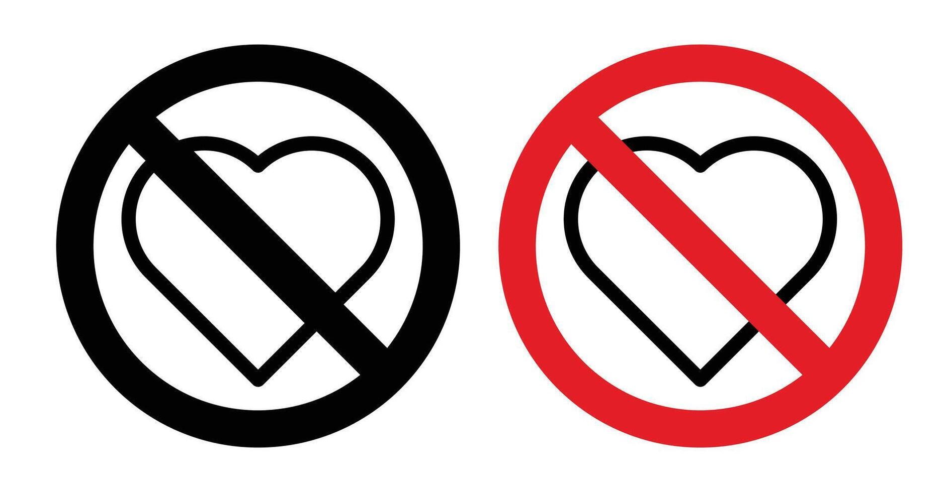 No love sign vector