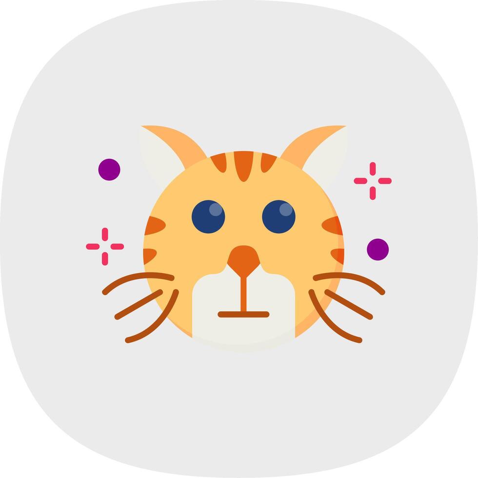Rolling eyes Flat Curve Icon vector