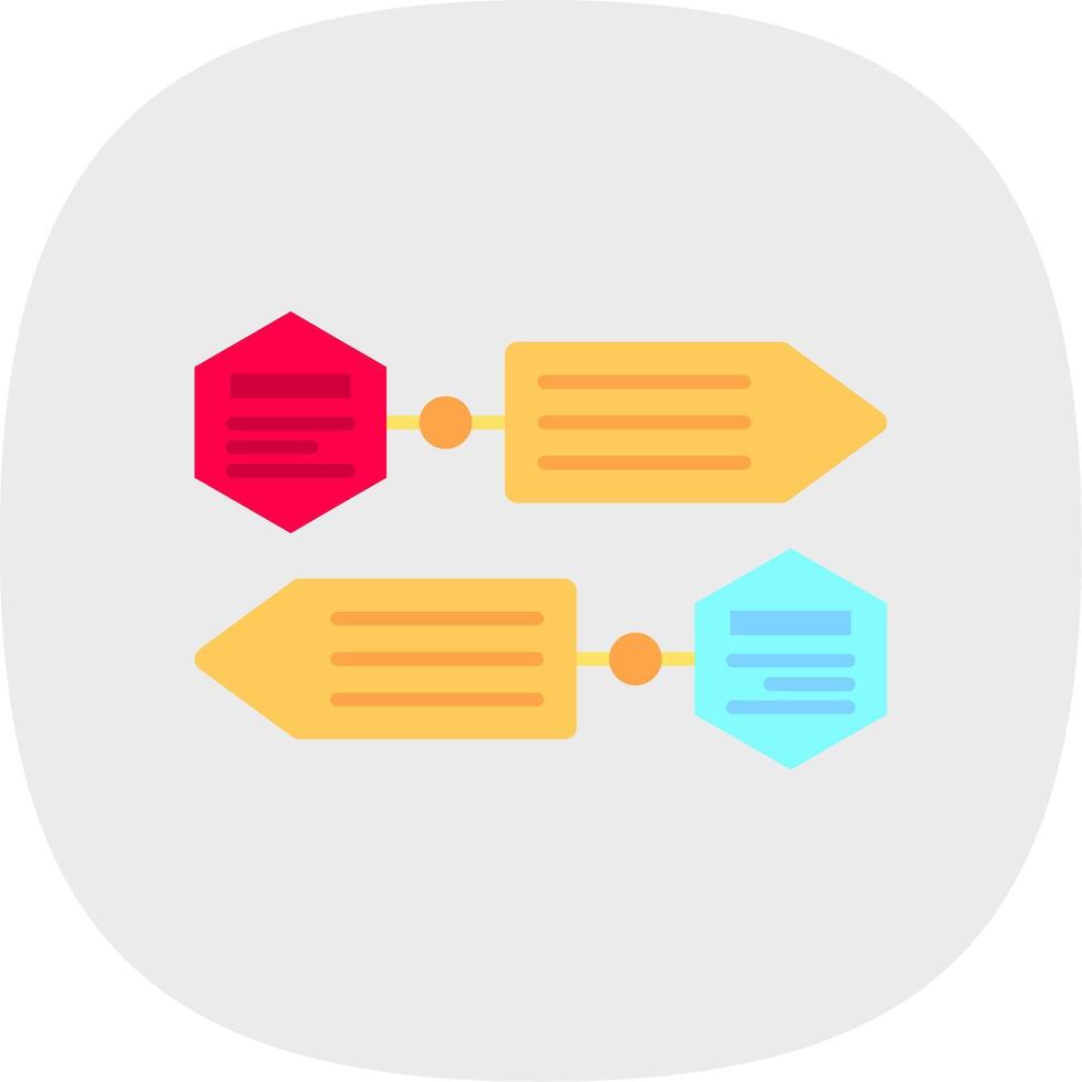 Infographic elements Flat Curve Icon vector