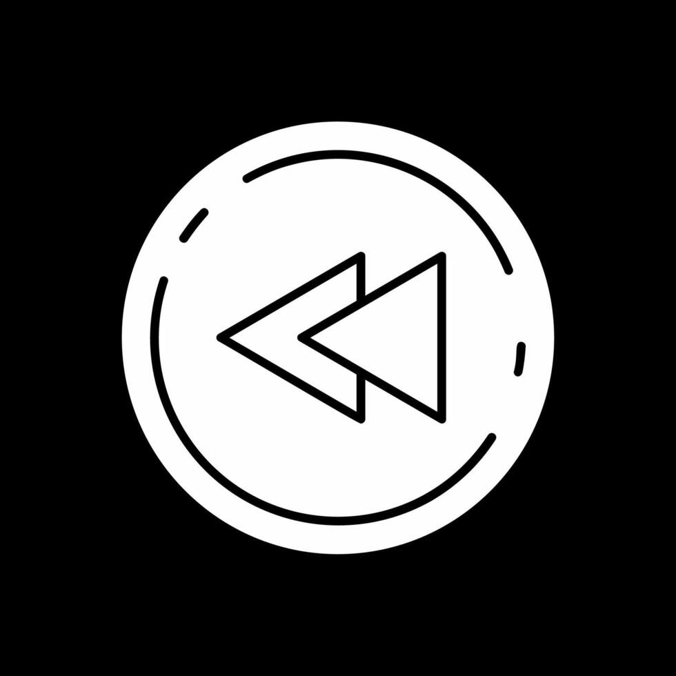 Fast forward Glyph Inverted Icon vector