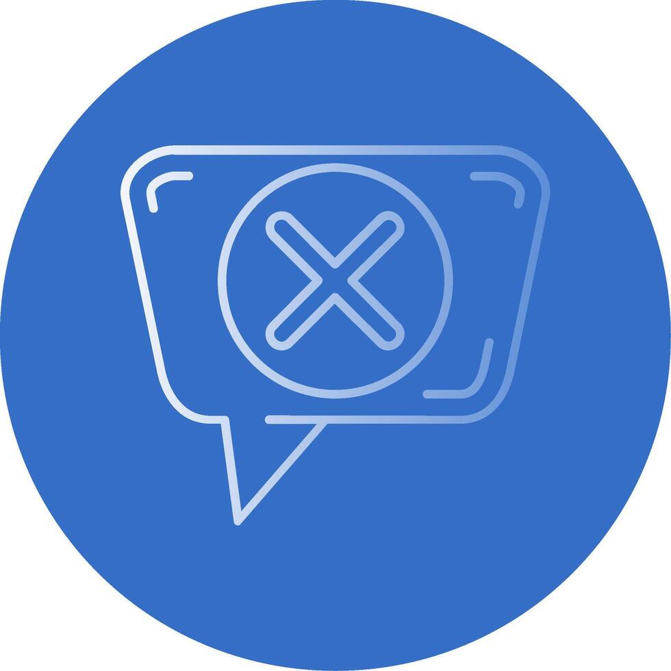 Cross mark Gradient Line Circle Icon vector