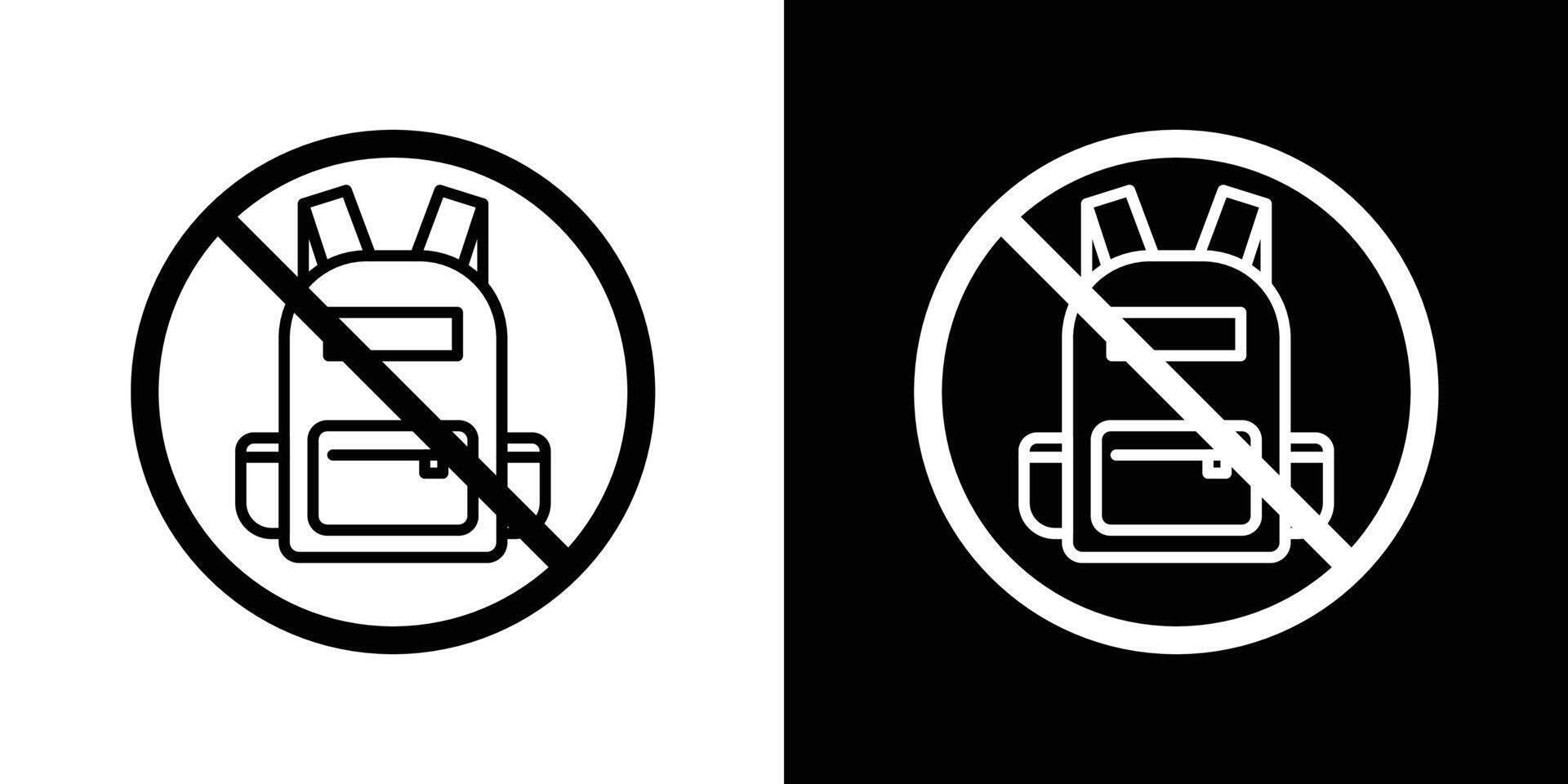 No backpacks allowed sign 42070741 Vector Art at Vecteezy