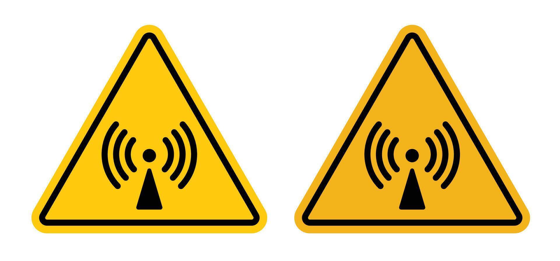 Non ionizing radiation hazard sign vector