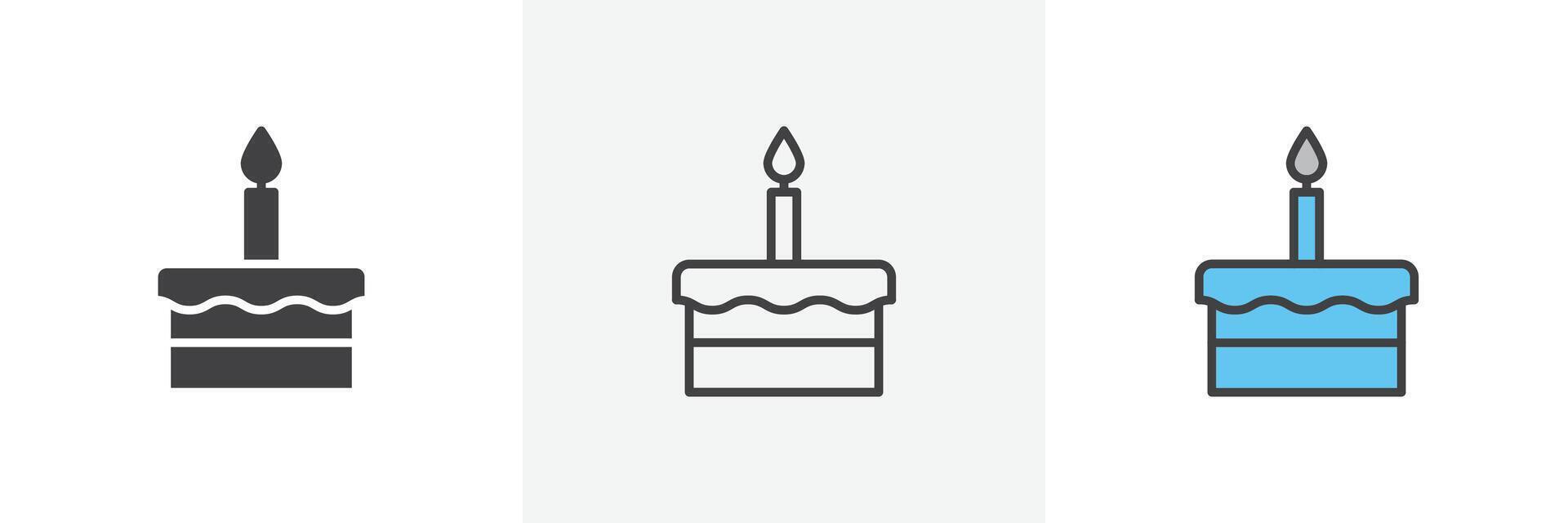 Birthday cake icon vector