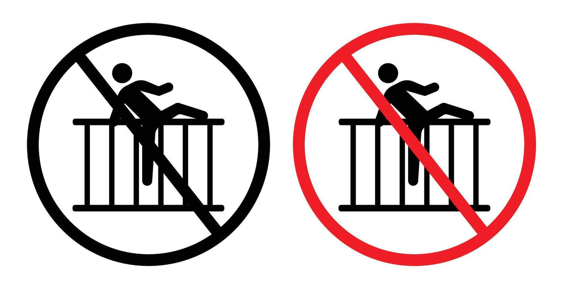 Do not climb sign 42070790 Vector Art at Vecteezy