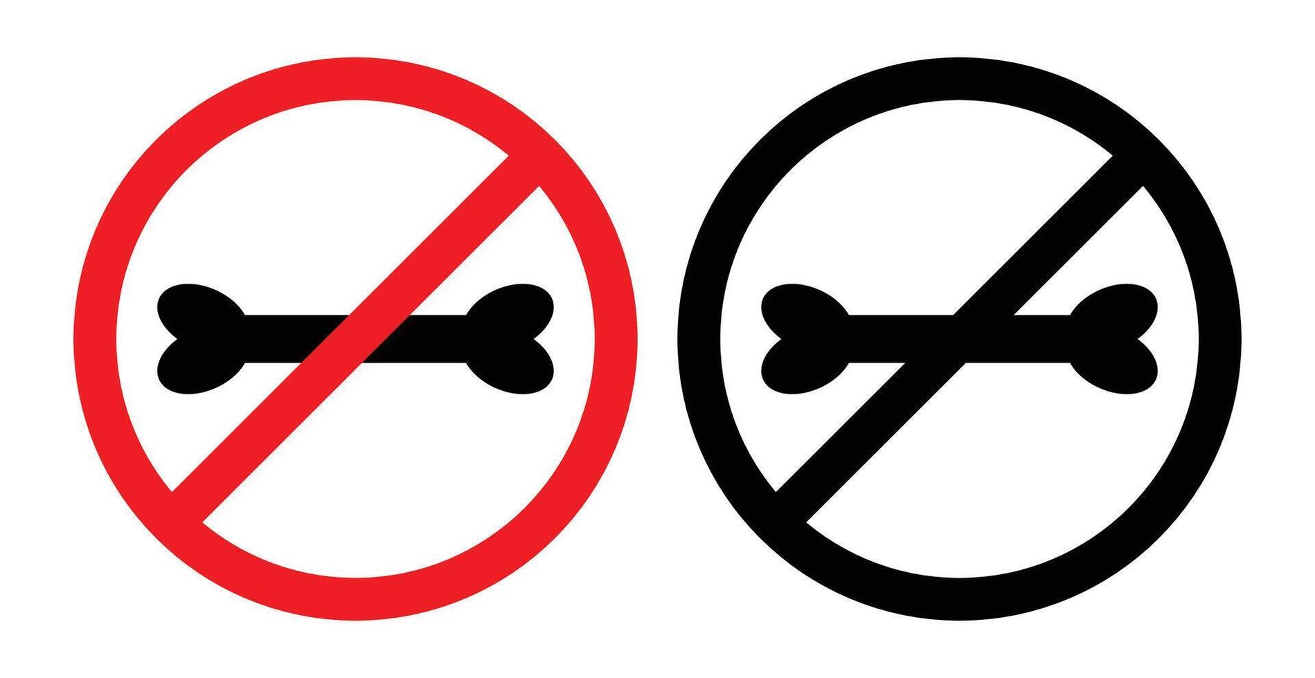 No bones sign vector