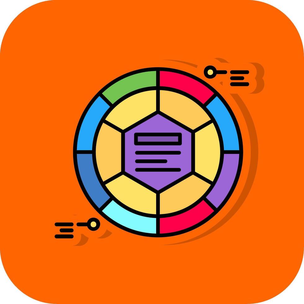Infographic elements Filled Orange background Icon vector