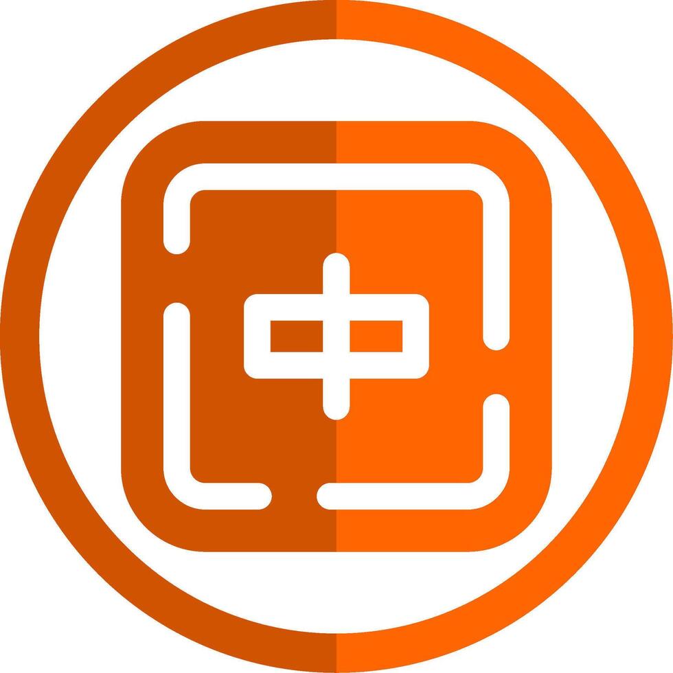 Align objects Glyph Orange Circle Icon vector