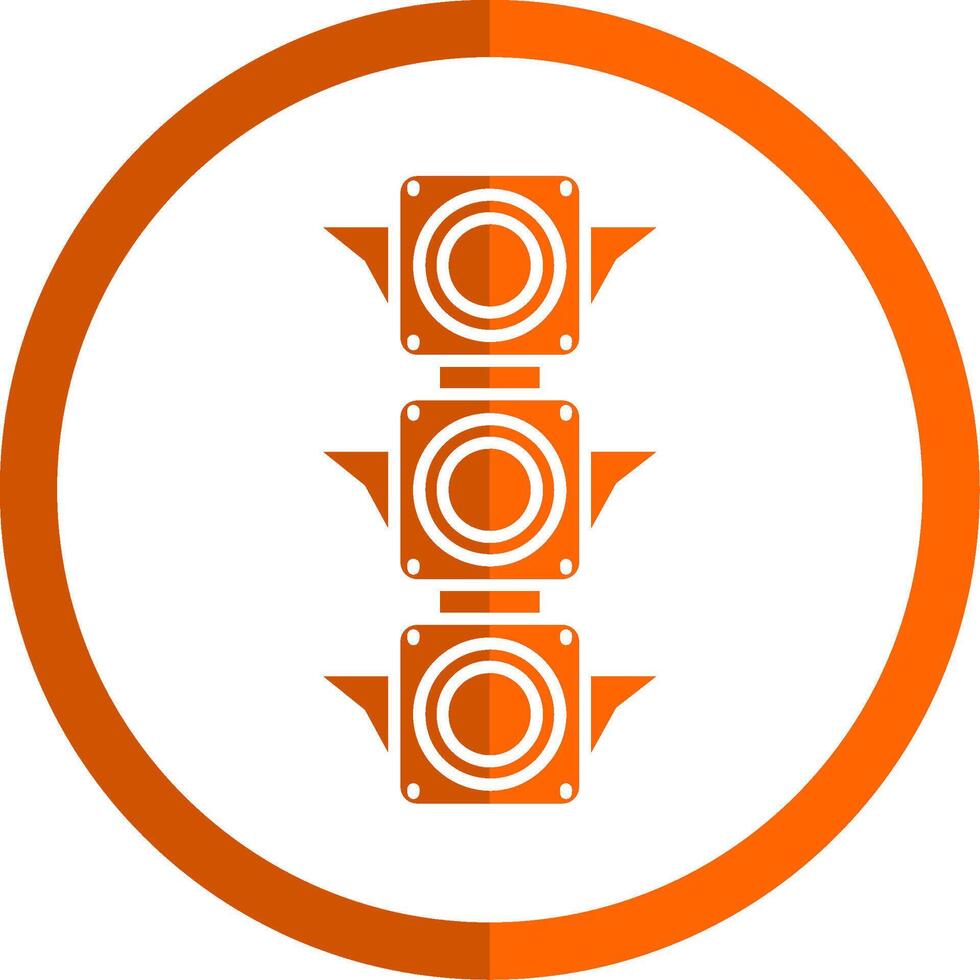 Traffic light Glyph Orange Circle Icon vector