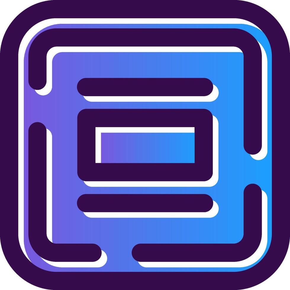 Vertical allignment Gradient Filled Icon vector