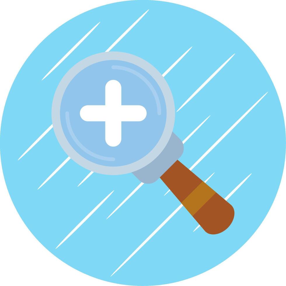 Zoom in Flat Blue Circle Icon vector