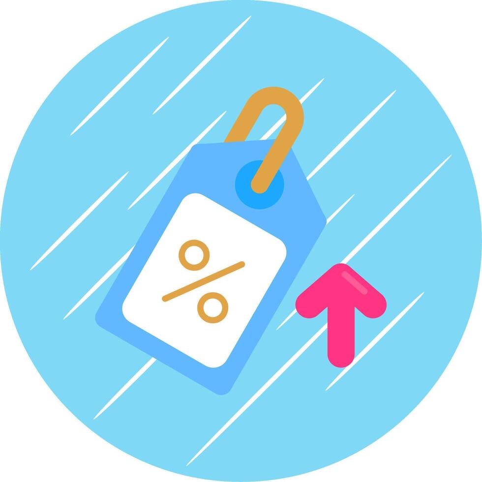 Price tag Flat Blue Circle Icon vector
