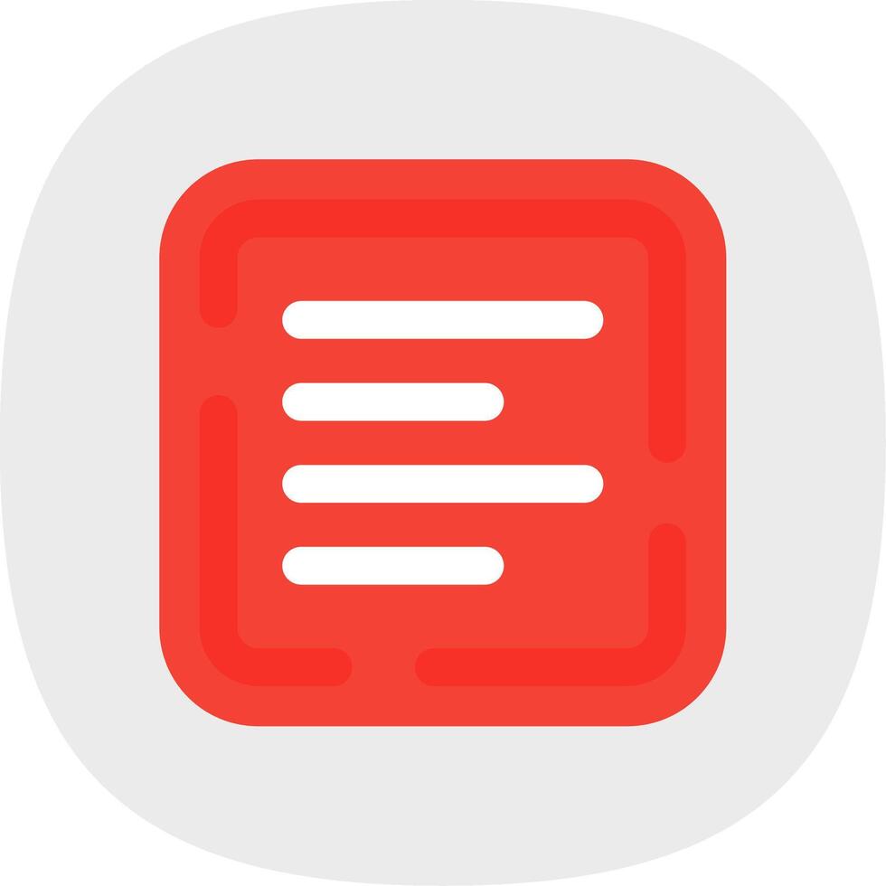 Left allignment Flat Curve Icon vector