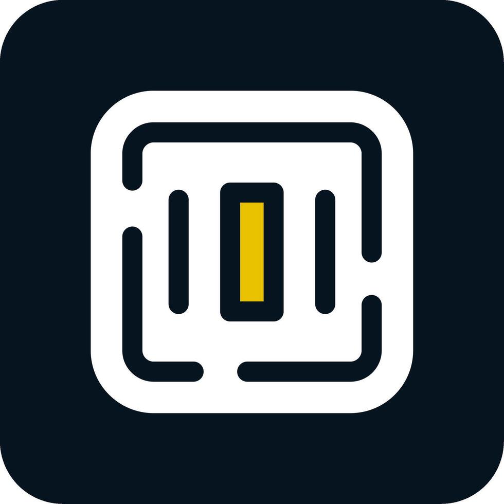 Center alignment Glyph Two Color Icon vector