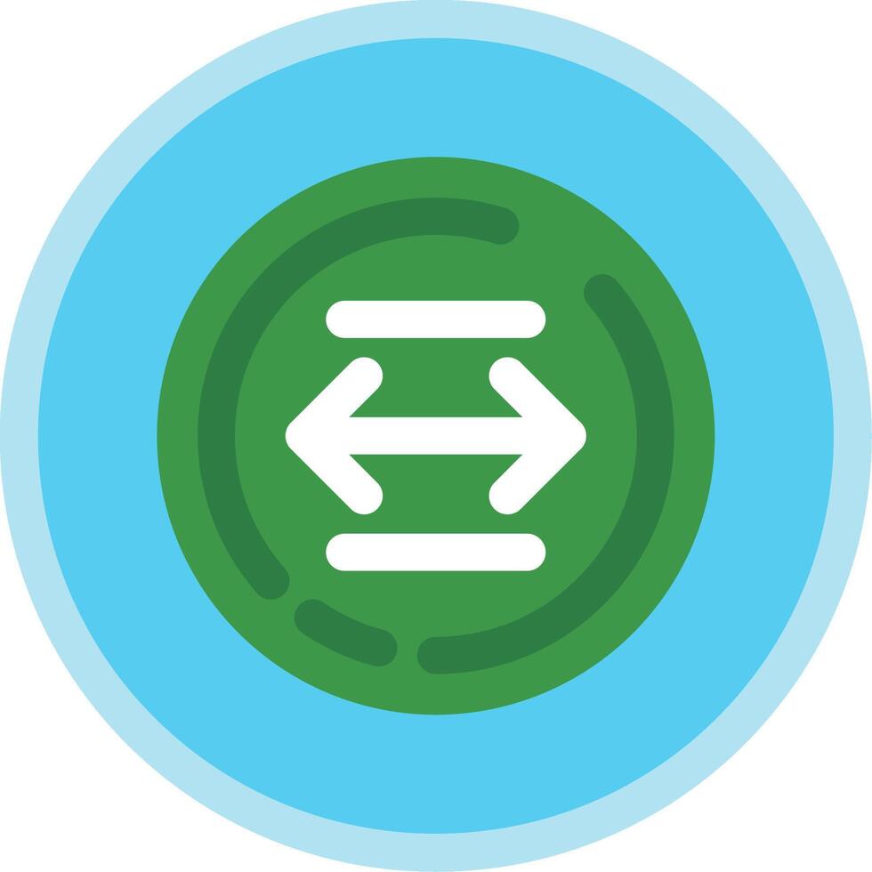 Left and right arrow Flat Multi Circle Icon vector