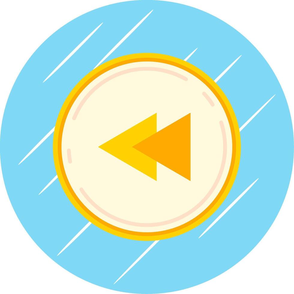 Fast forward Flat Blue Circle Icon vector