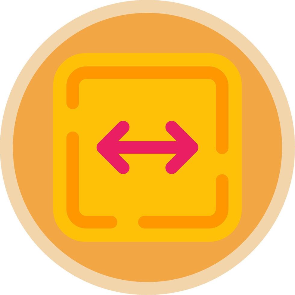 Left and right arrow Flat Multi Circle Icon vector