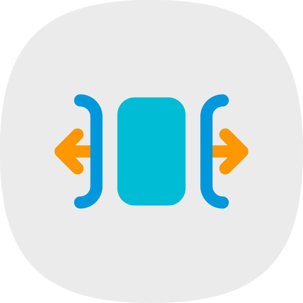 Carousel horizontal Flat Curve Icon vector