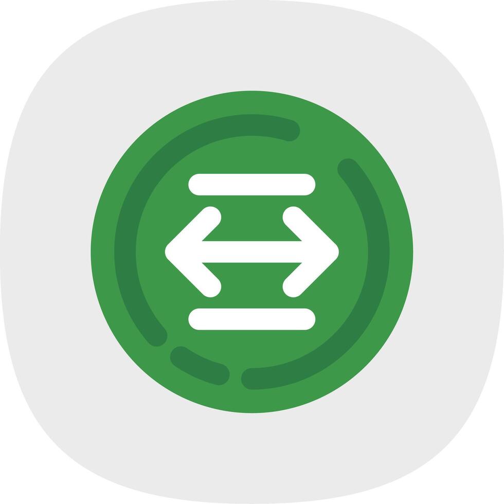Left and right arrow Flat Curve Icon vector