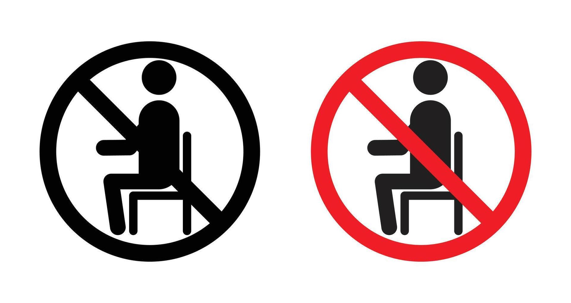 Do not sit sign vector