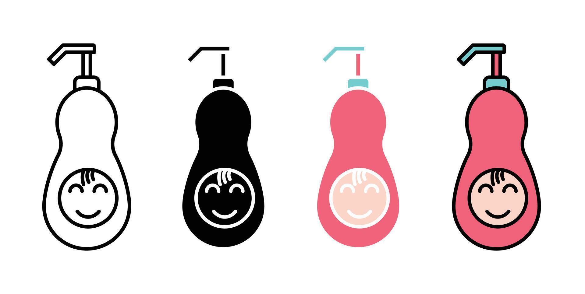 Baby shampoo icon vector