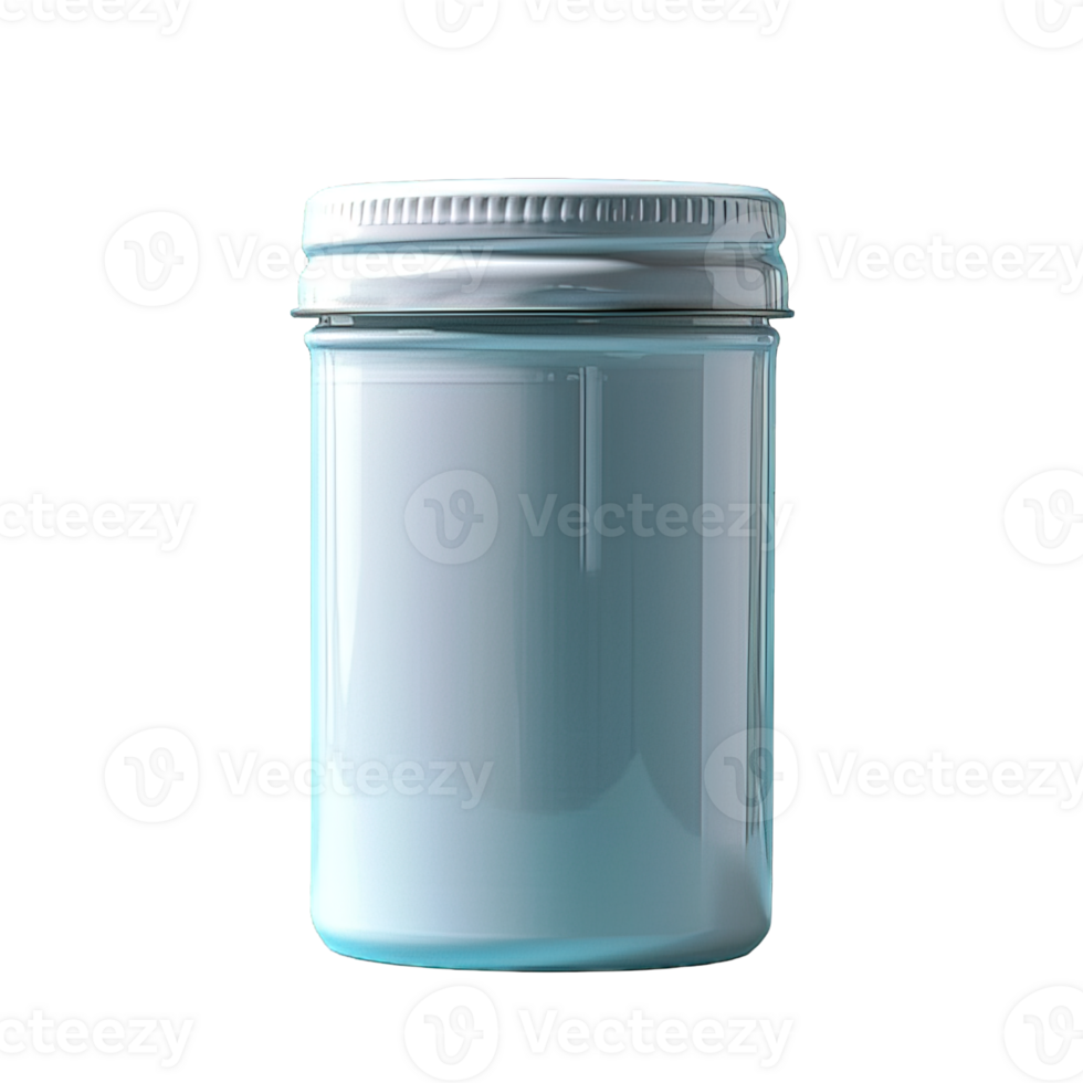 AI generated white medicine jar isolated on transparent background ,generative ai png