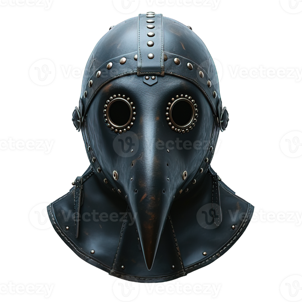 AI generated Plague Doctor Mask Isolated on Transparent Background ,generative ai png