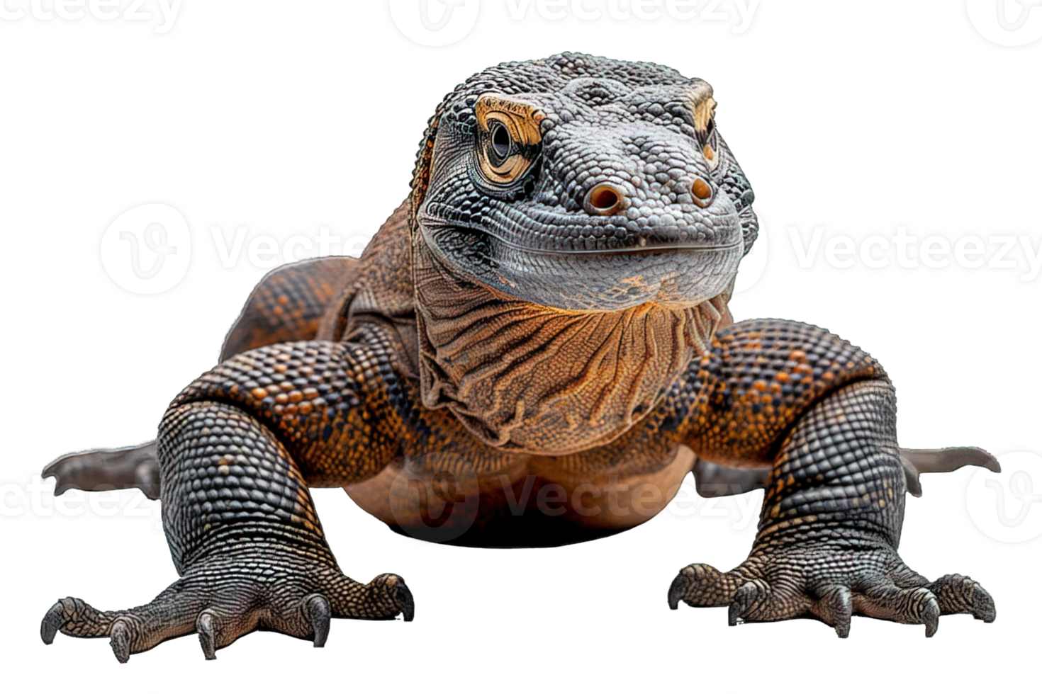 AI generated Komodo Dragon Isolated on Transparent Background ,generative ai png