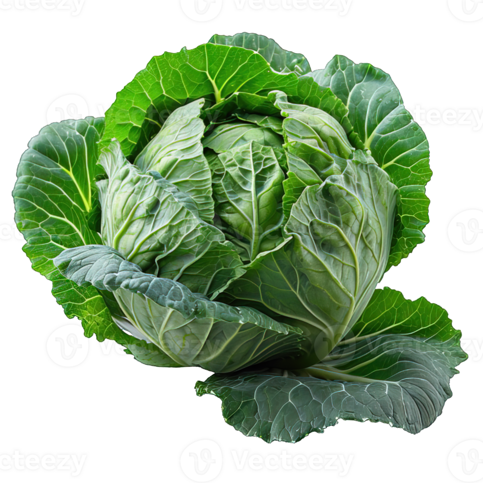 AI generated cabbage isolated on transparent background ,generative ai png