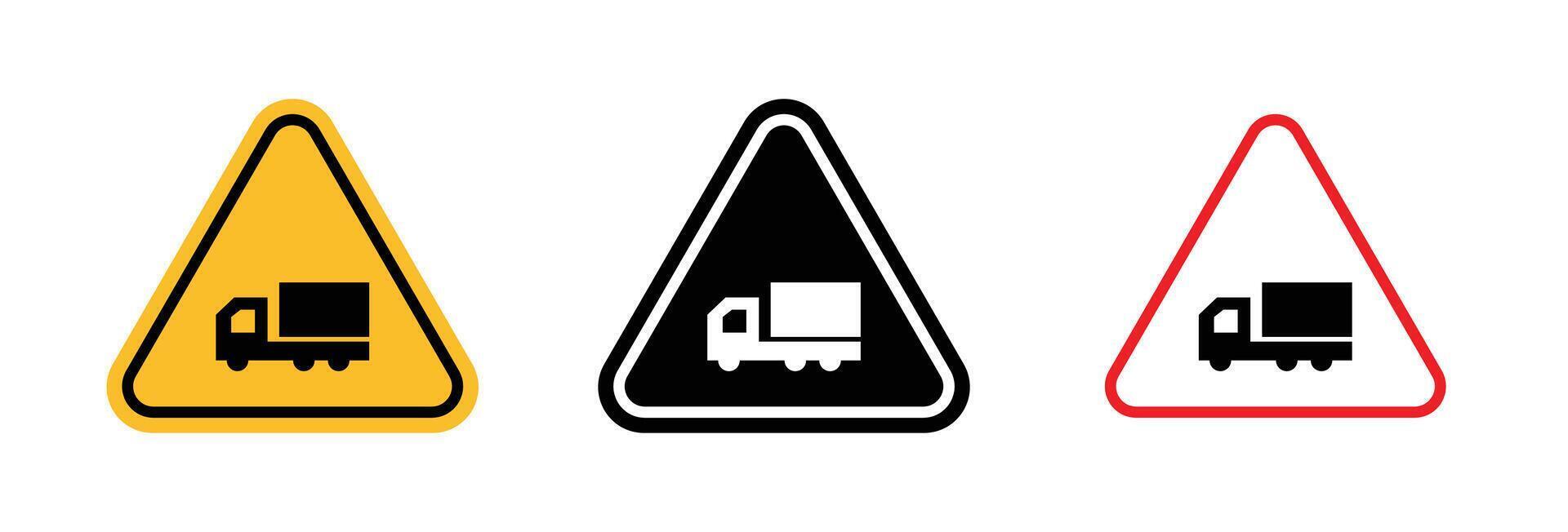 Truck warning sign vector