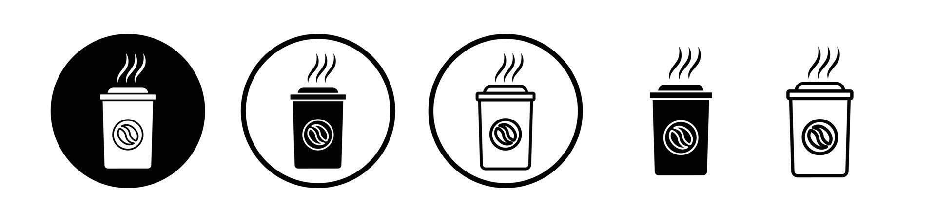 caliente café taza icono vector