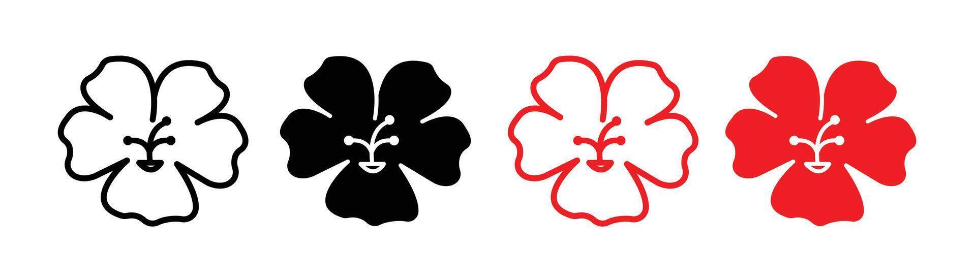 Hawaiian flower icon vector