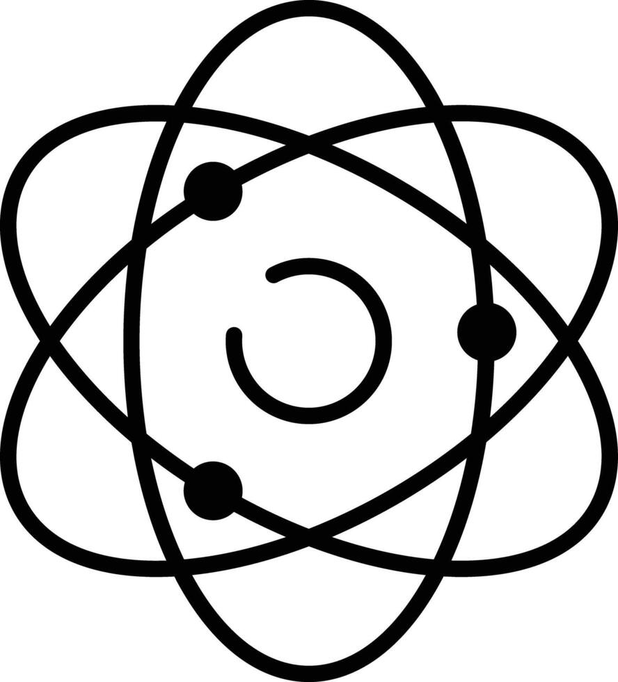Molecule glyph and line vector illustration