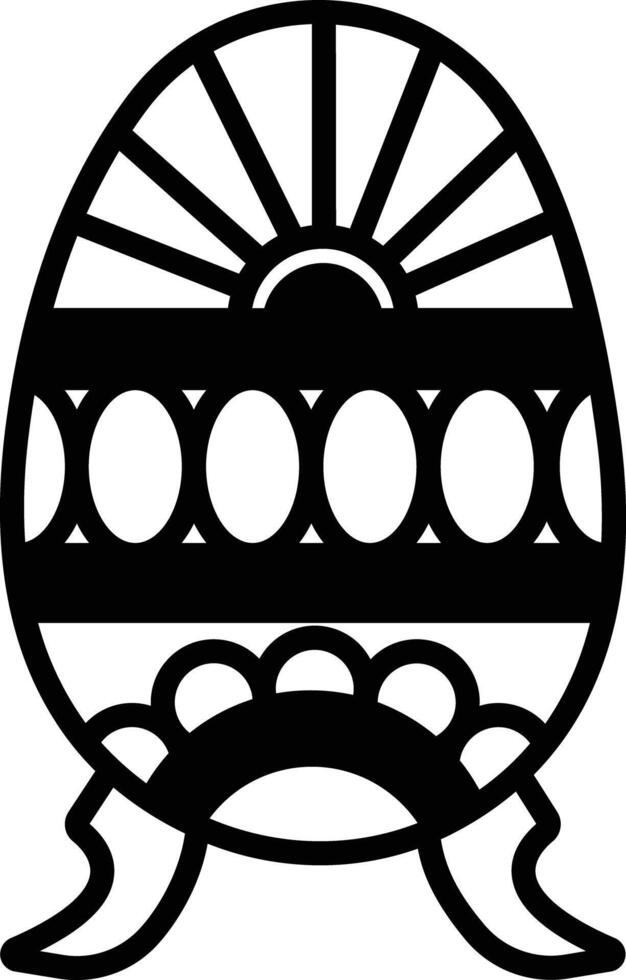Faberge glyph and line vector illustration