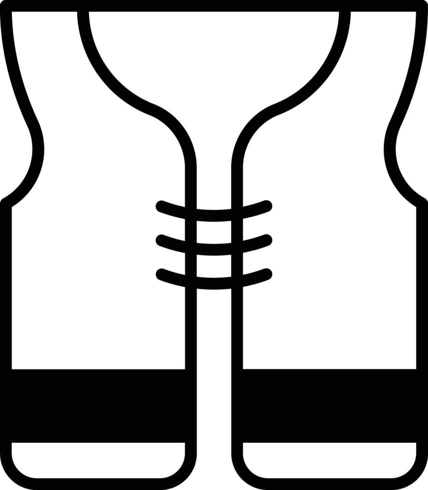 Safety Vest  glyph and line vector illustration