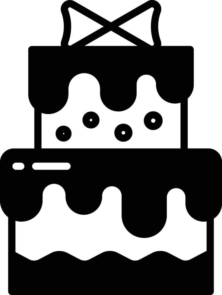 Pastry glyph and line vector illustration