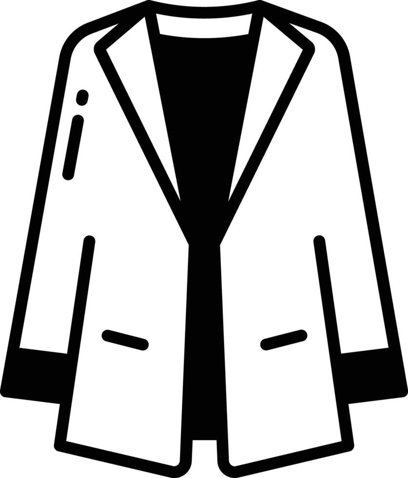 chaqueta de sport glifo y línea vector ilustración