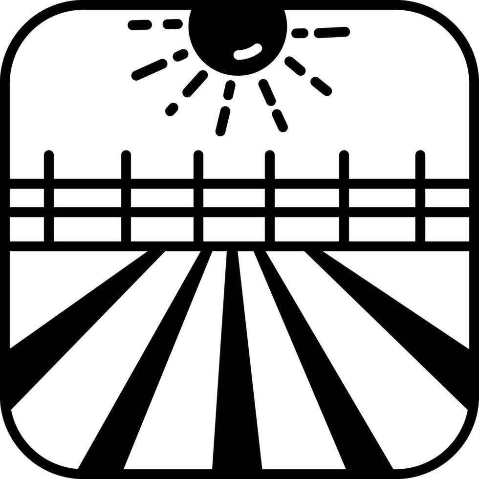 landscape glyph and line vector illustration