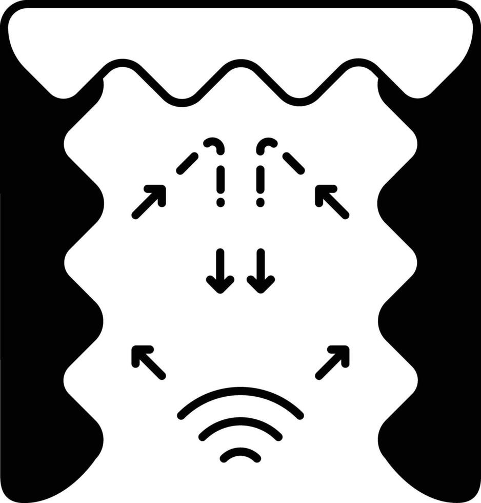 Soundproof Room glyph and line vector illustration