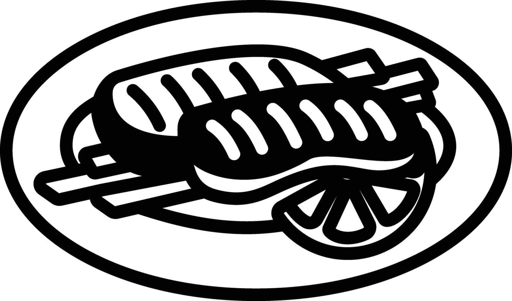 Guacamole glyph and line vector illustration