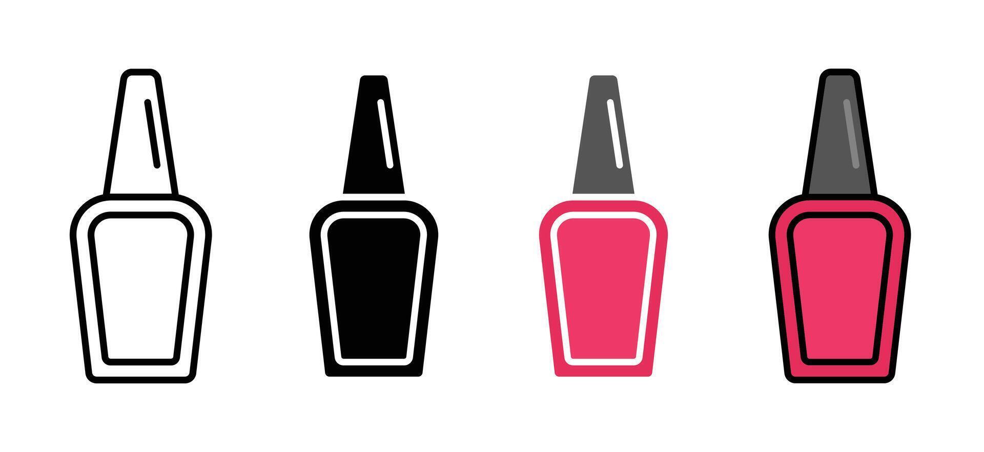 icono de esmalte de uñas vector