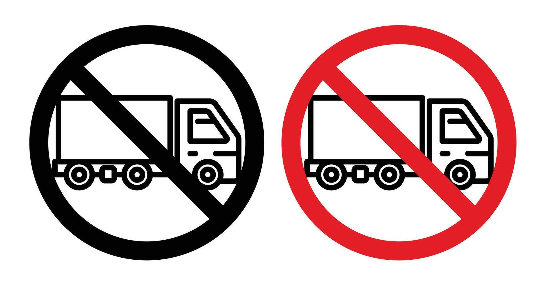 No truck sign vector