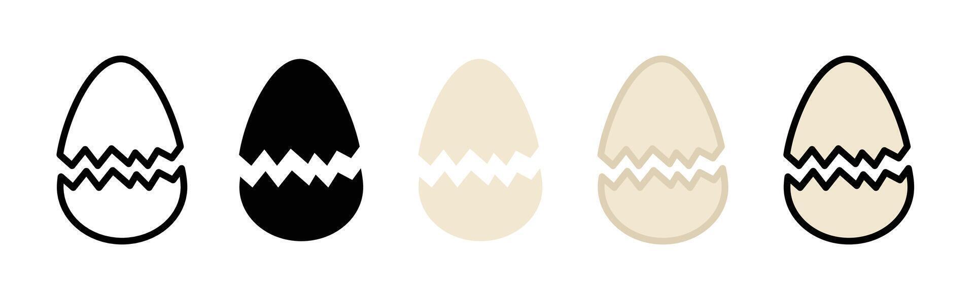 Broken egg icon vector